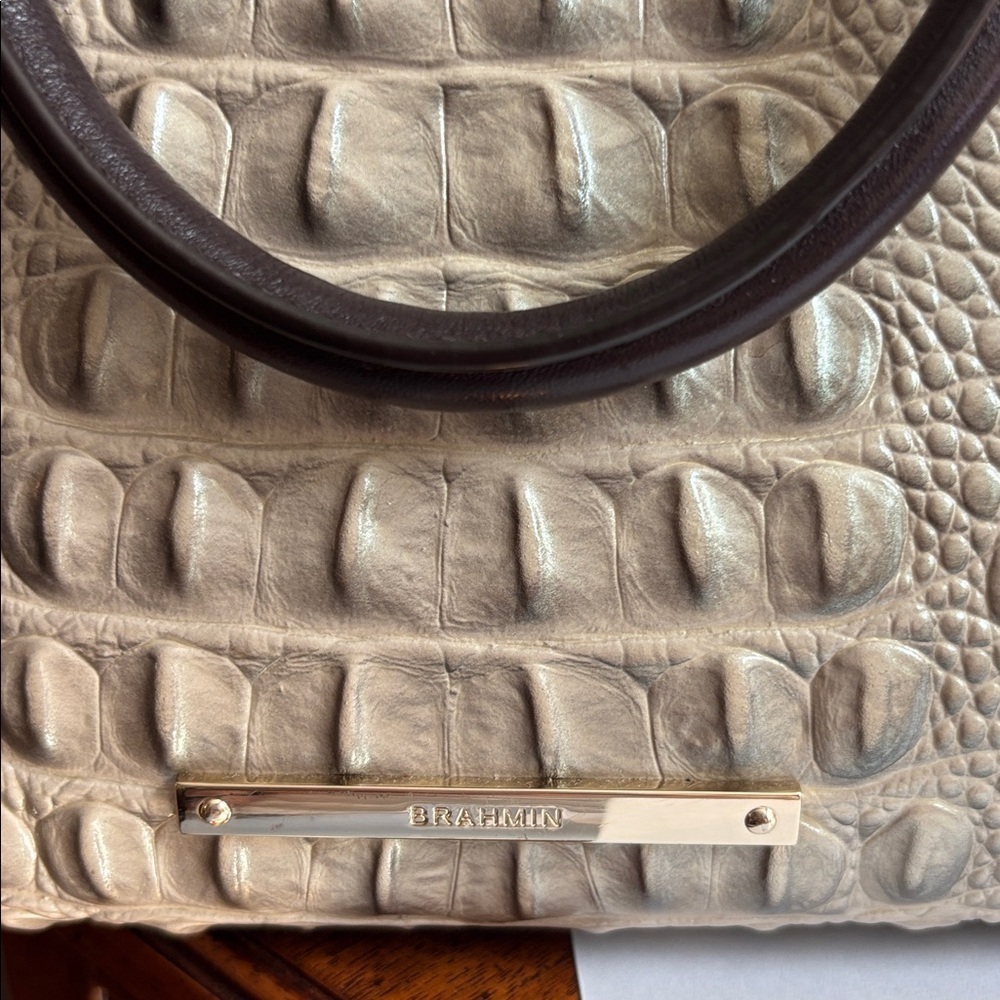 BRAHMIN BAG. Arden Satchel,Hemlock Westwood color, leather, never used. - Picture 10 of 11